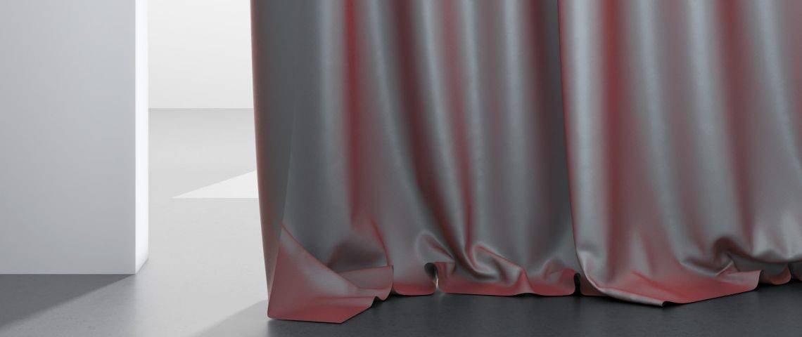 Vorhänge online nach Mass eleganter Nachtvorhang leuchtend Grau-Rot edler Stoff