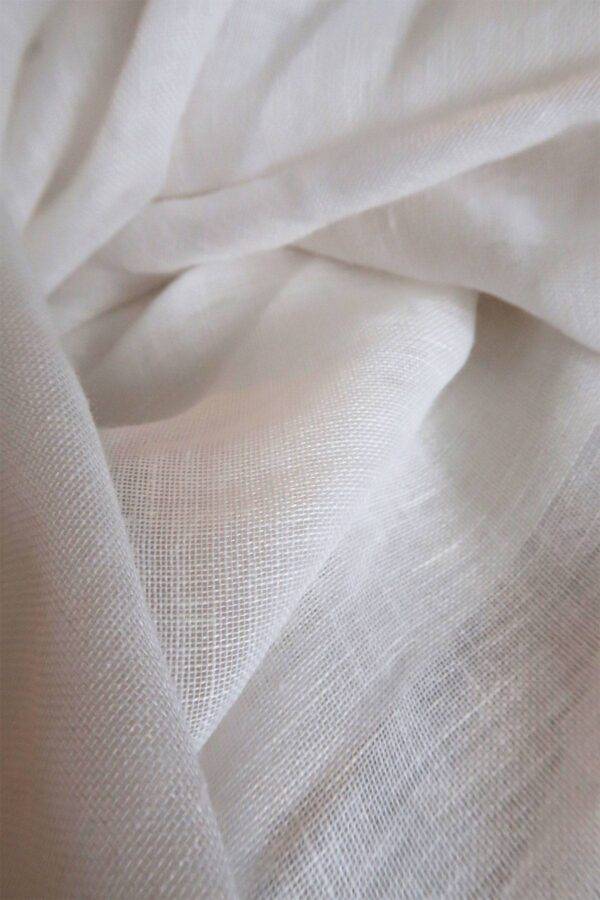 Leinen-Vorhang Stoffmuster Fischbacher 1819 weiss