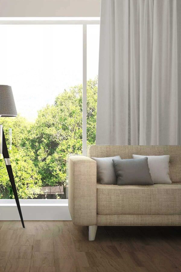 Tagesvorhang MADRID CS IV Abschluss rechts Beigegrau [177]