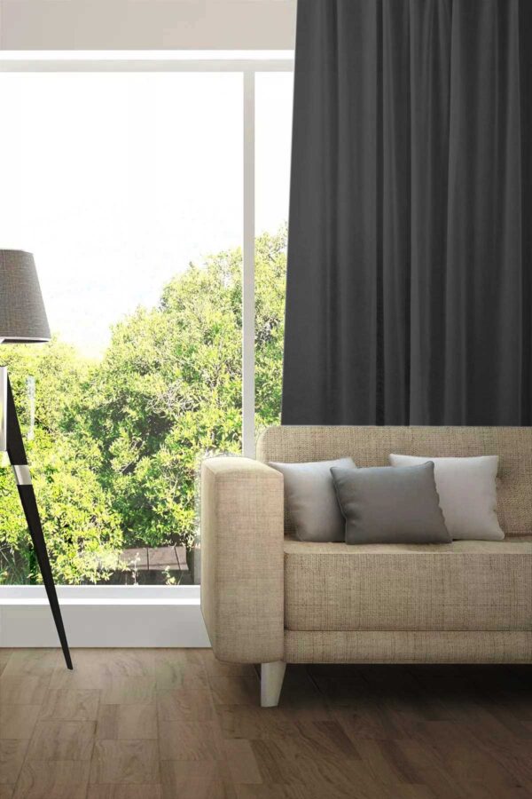 Tagesvorhang MADRID CS IV Abschluss rechts Anthrazit [106]