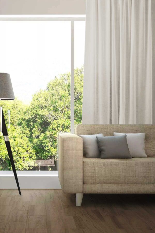 Tagesvorhang MADRID CS IV Abschluss rechts Beigegrau hell [145]