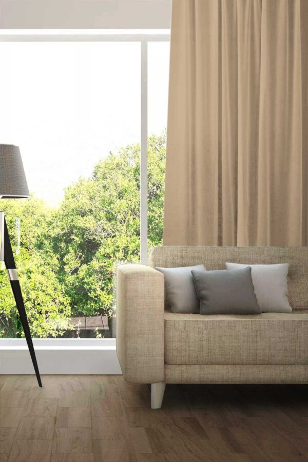 Tagesvorhang MADRID CS IV Abschluss rechts Blassbraun [187]