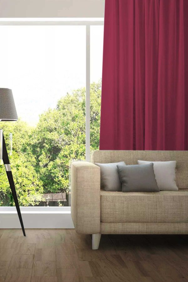 Tagesvorhang MADRID CS IV Abschluss rechts Bordeauxviolett [162]