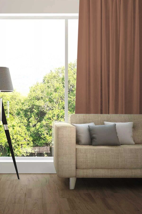 Tagesvorhang MADRID CS IV Abschluss rechts Ockergelb [237]