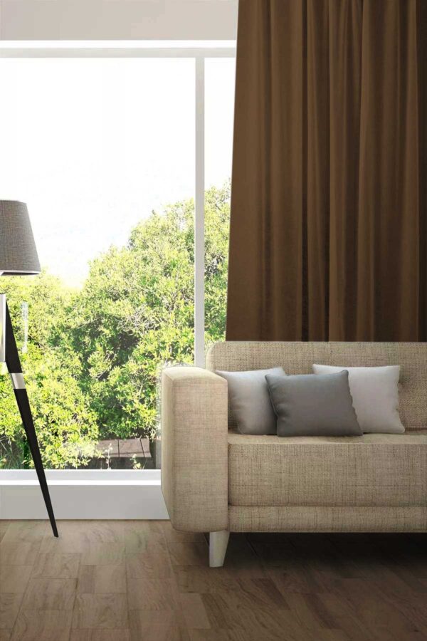 Tagesvorhang MADRID CS IV Abschluss rechts Dunkelbraun [257]