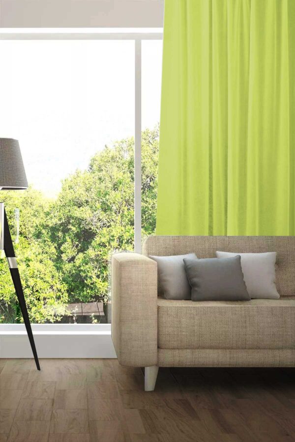 Tagesvorhang MADRID CS IV Abschluss rechts Gelbgrün [124]