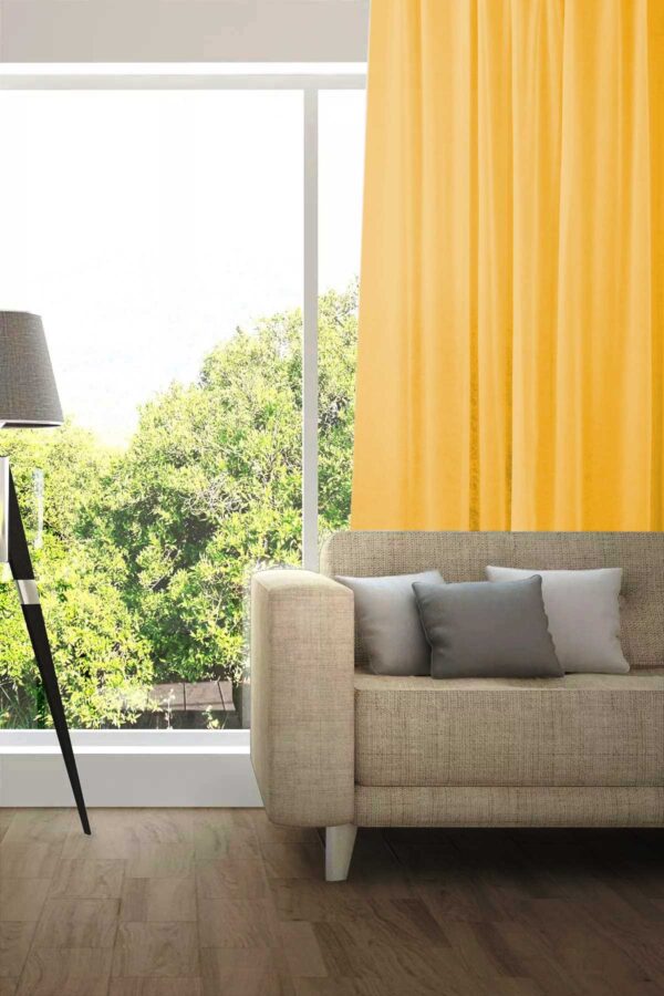 Tagesvorhang MADRID CS IV Abschluss rechts Gelborange [143]