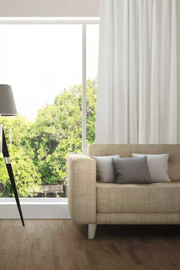 Tagesvorhang MADRID CS IV Abschluss rechts Lichtgrau [135]