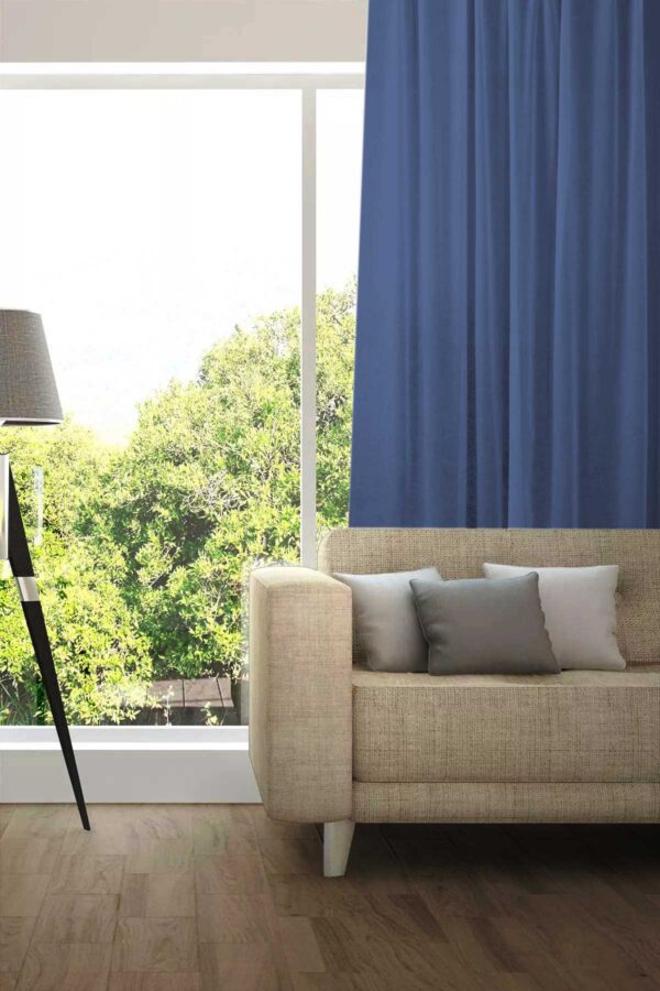 Tagesvorhang MADRID CS IV Abschluss rechts Marineblau [151]