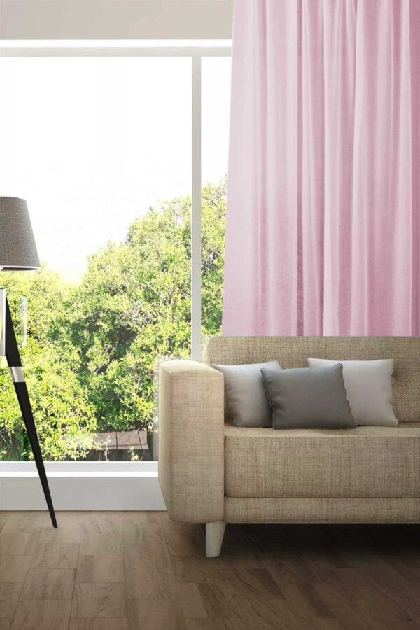 Tagesvorhang MADRID CS IV Abschluss rechts Pastellrosa [102]