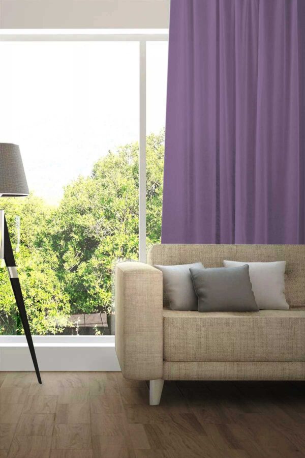 Tagesvorhang MADRID CS IV Abschluss rechts Pflaume [128]