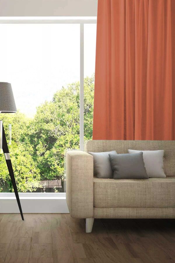 Tagesvorhang MADRID CS IV Abschluss rechts Rotbraun [227]