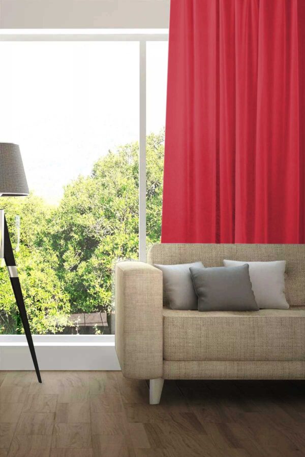 Tagesvorhang MADRID CS IV Abschluss rechts Rubinrot [142]