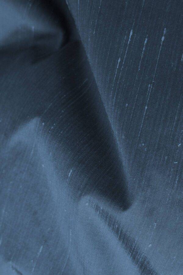 Stoffmuster Massvorhang Fischbacher AIM dunkelblau Naturseide Stoffmuster Massvorhang Fischbacher AIM dunkelblau Naturseide