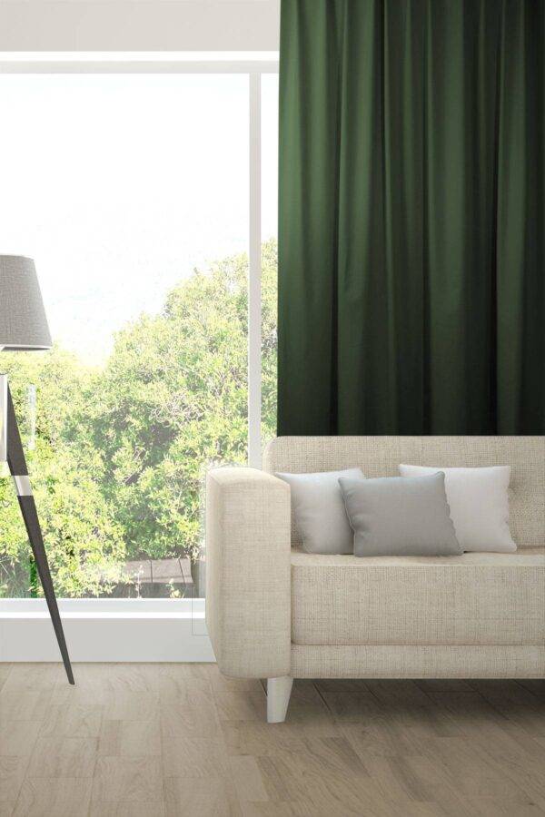 ABLION Blackout Vorhang nach Mass Fischbacher 1819 komplette Verdunkelung ABLION Blackout Vorhang nach Mass Fischbacher 1819 komplette Verdunkelung Dunkelgrün [714]