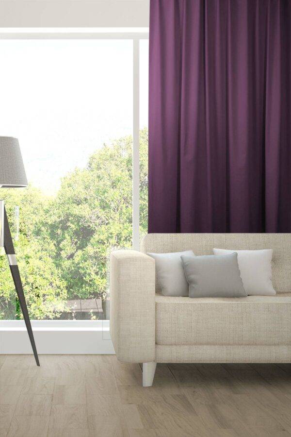 ABLION Blackout Vorhang nach Mass Fischbacher 1819 komplette Verdunkelung ABLION Blackout Vorhang nach Mass Fischbacher 1819 komplette Verdunkelung Dunkelviolett [718]