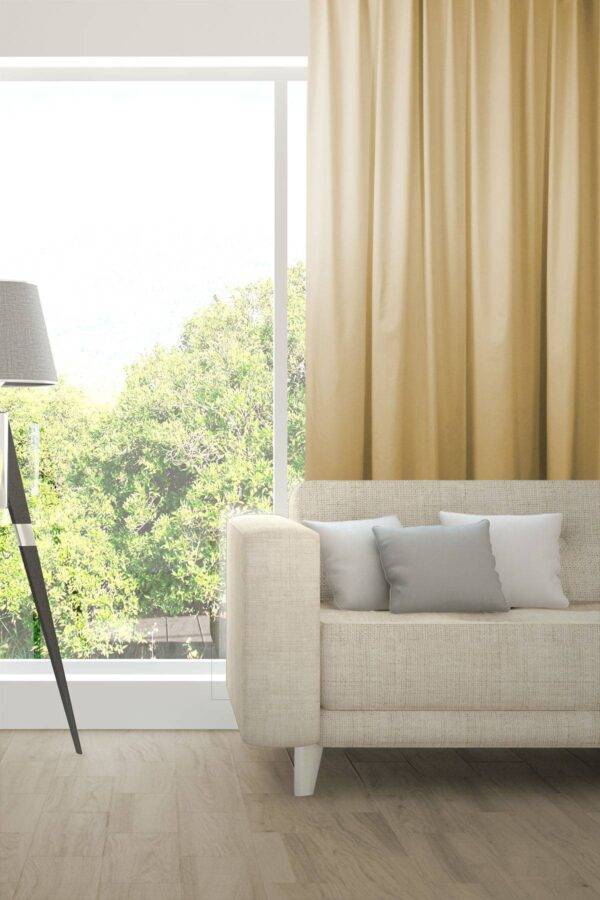 ABLION Blackout Vorhang nach Mass Fischbacher 1819 komplette Verdunkelung ABLION Blackout Vorhang nach Mass Fischbacher 1819 komplette Verdunkelung Goldbeige [703]