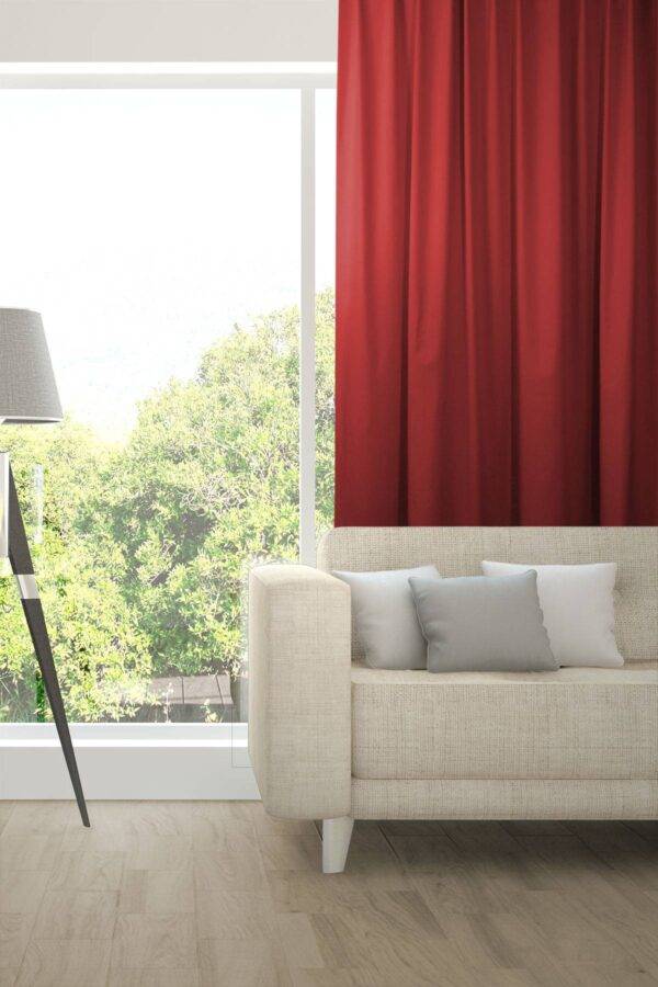 ABLION Blackout Vorhang nach Mass Fischbacher 1819 komplette Verdunkelung Purpurrot [712]