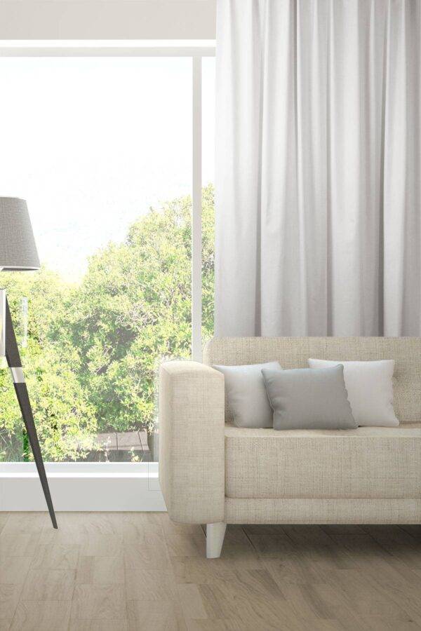 ABLION Blackout Vorhang nach Mass Fischbacher 1819 komplette Verdunkelung Reinweiss [800]