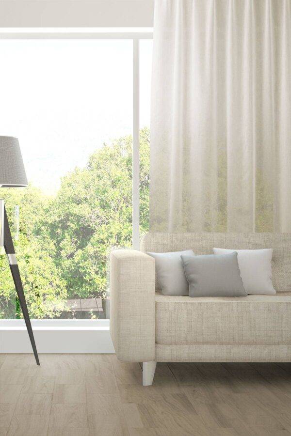 BONUS Tagesvorhang elegante Naturoptik Fischbacher 1819 Champagner [107]