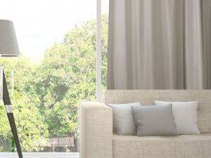 Nachtvorhang IDRA Fischbacher 1819 eleganter Glanz Wohnzimmer Nickelbeige [717]