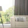 SILENZIO Tagvorhang halbtransparent Edelknitter Wohnzimmer Dunkelgrau [215]