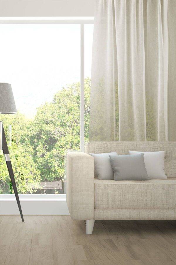 SILENZIO Tagvorhang halbtransparent Edelknitter Wohnzimmer Ecruweiss [207]