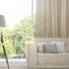 SILENZIO Tagvorhang halbtransparent Edelknitter Wohnzimmer Graubeige [217]