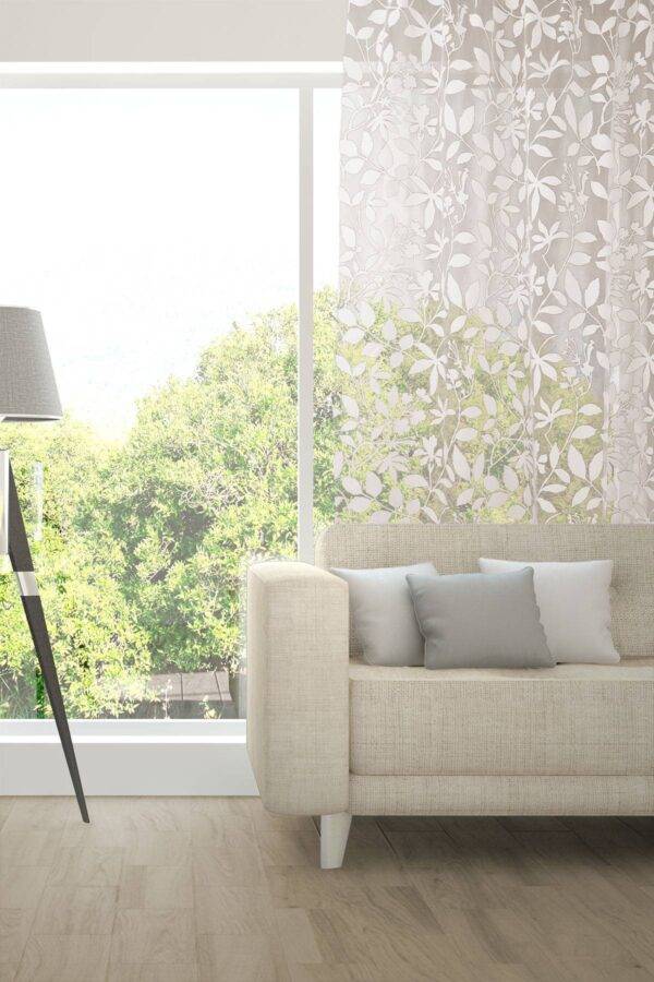 SILHOUETTE Tagvorhang Fischbacher 1819 Viskose dekorativ Wohnzimmer Rosiges Braun [217]