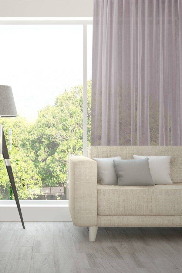 Tagesvorhang AVIVO Fischbacher 1819 Massvorhang Wohnzimmer Dunkelflieder [628]