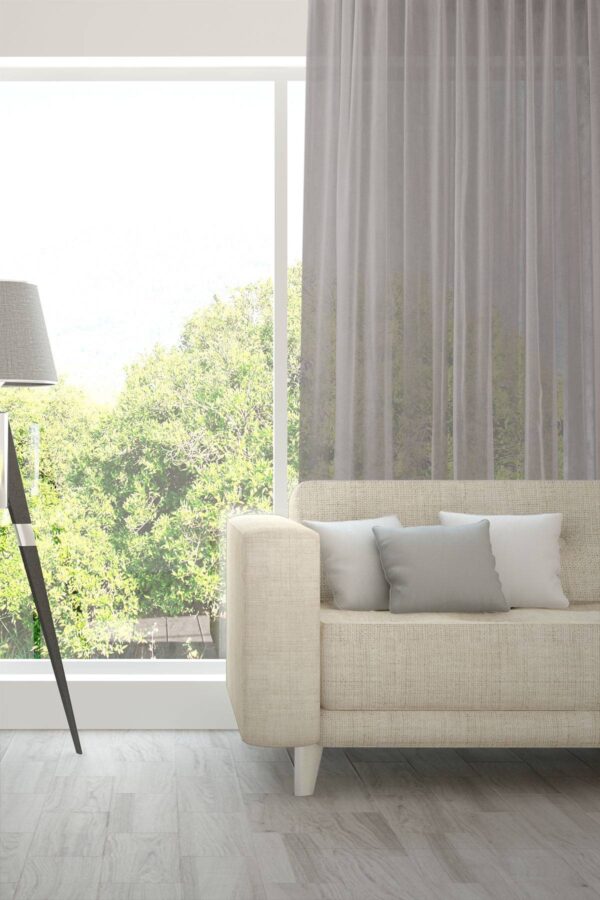 Tagesvorhang AVIVO Fischbacher 1819 Massvorhang Wohnzimmer Dunkelgrau [635]