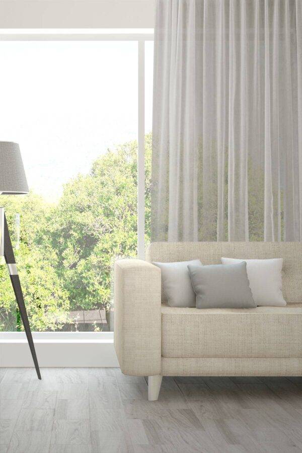 Tagesvorhang AVIVO Fischbacher 1819 Massvorhang Wohnzimmer Hellgrau [605]