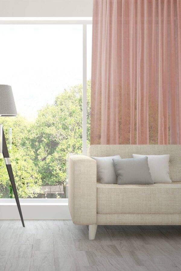 Tagesvorhang AVIVO Fischbacher 1819 Massvorhang Wohnzimmer Kupferrot [608]