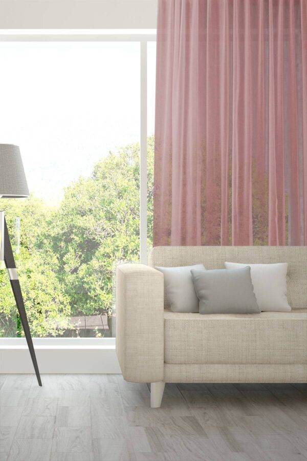 Tagesvorhang AVIVO Fischbacher 1819 Massvorhang Wohnzimmer Rotlila [618]