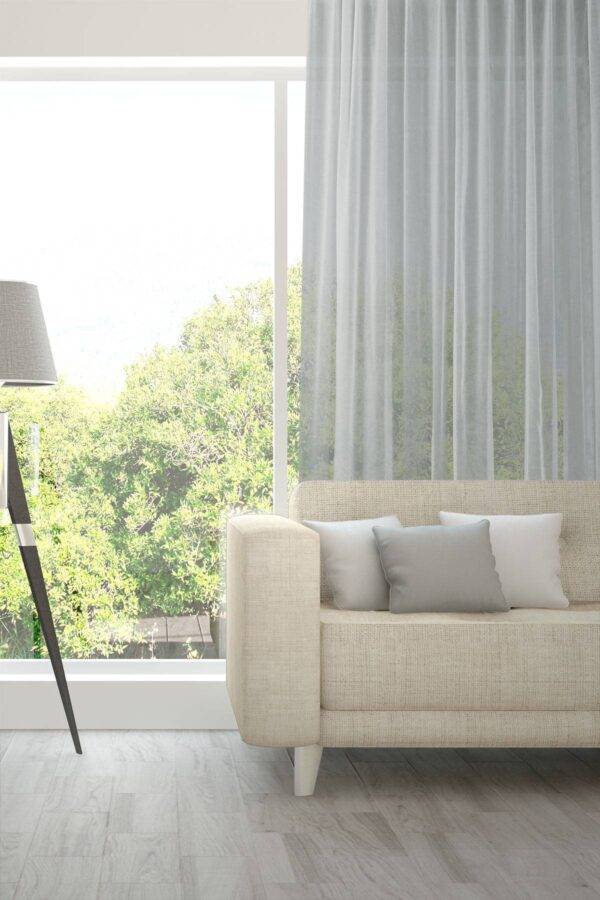 Tagesvorhang AVIVO Fischbacher 1819 Massvorhang Wohnzimmer Stahlblau [611]