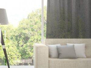 Tagesvorhang nach Mass dekorativ LUPO Fischbacher 1819 Wohnzimmer Dunkelgrau [915]