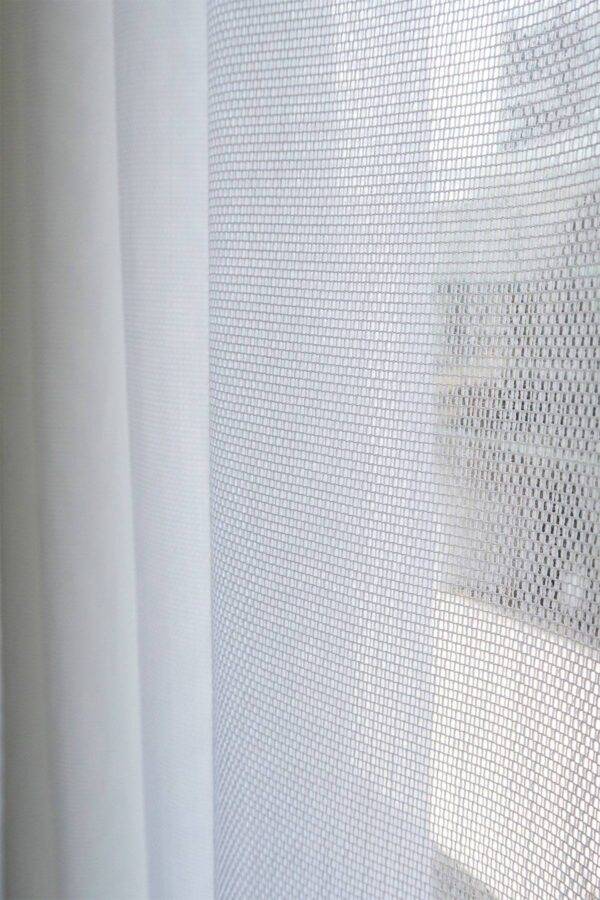 Tagvorhang nach Mass Fischbacher 1819 Netzstruktur Fenster Wohnzimmer ALPHA