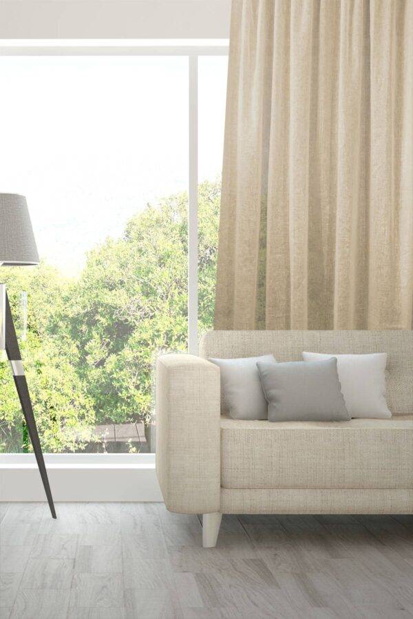 NOVA Leinenvorhang Fischbacher Tagvorhang Beige [403]