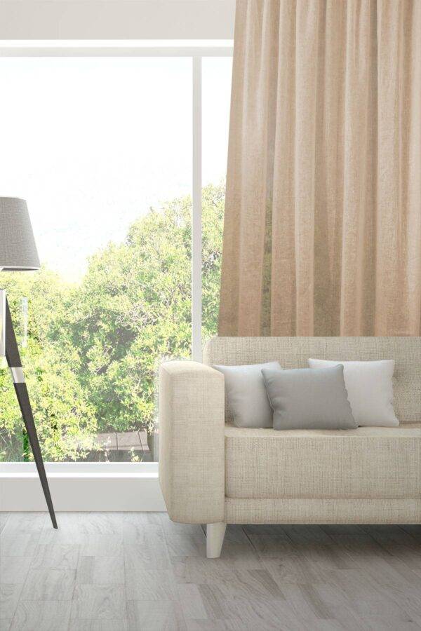 NOVA Leinenvorhang Fischbacher Tagvorhang Orange [413]