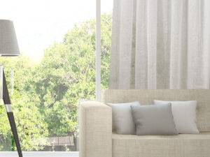 NOVA Leinenvorhang Fischbacher Tagvorhang Weiss [400]