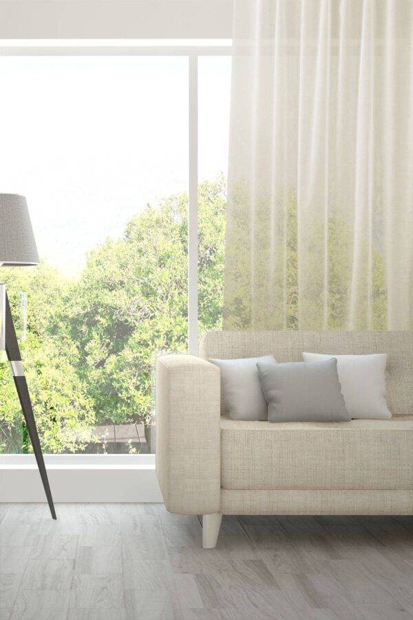 VENTO feiner Tagesvorhang Fischbacher Blassgelb [203]