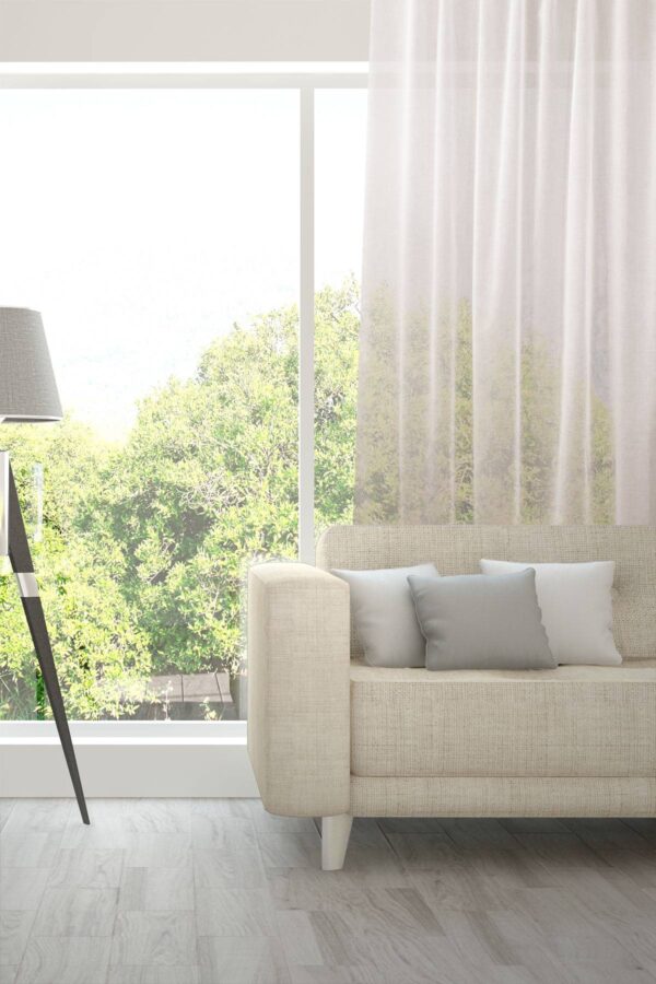 VENTO feiner Tagesvorhang Fischbacher Blütenweiss [317]