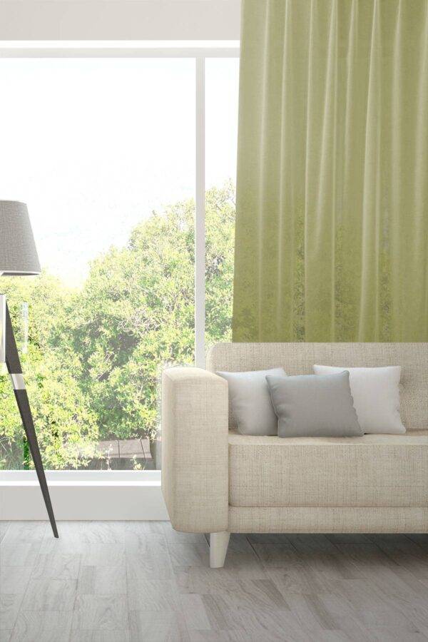 VENTO feiner Tagesvorhang Fischbacher Goldgelb [304]