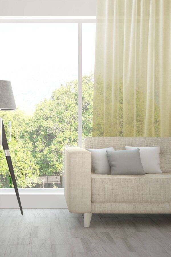 VENTO feiner Tagesvorhang Fischbacher Hellgelb [204]