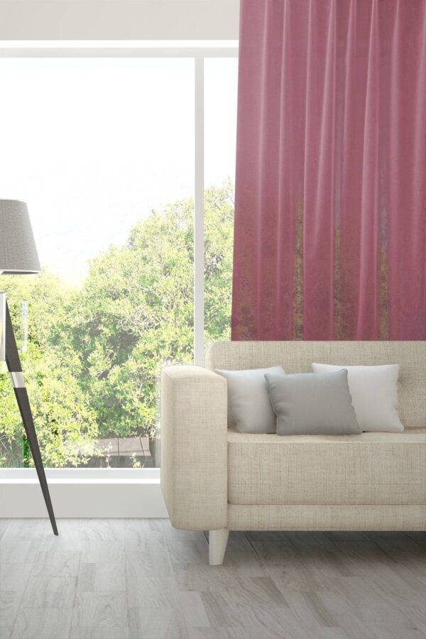 VENTO feiner Tagesvorhang Fischbacher Himbeerrot [322]