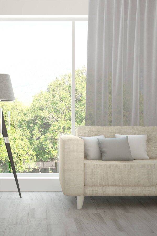 VENTO feiner Tagesvorhang Fischbacher Lichtgrau [325]