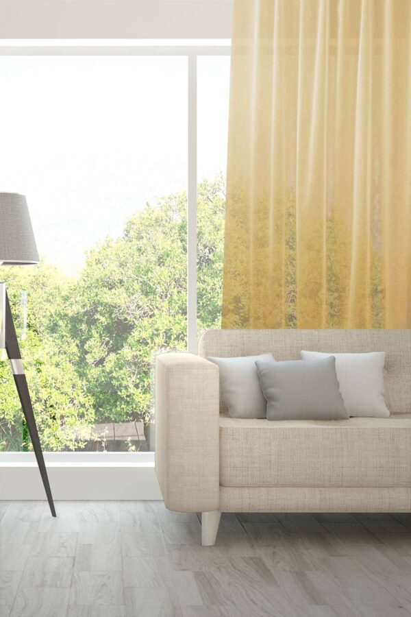 VENTO feiner Tagesvorhang Fischbacher Maisgelb [273]