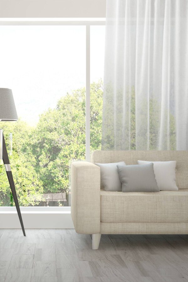 VENTO feiner Tagesvorhang Fischbacher Reinweiss [200]