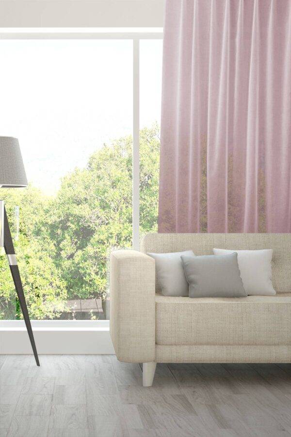 VENTO feiner Tagesvorhang Fischbacher Rosa [312]