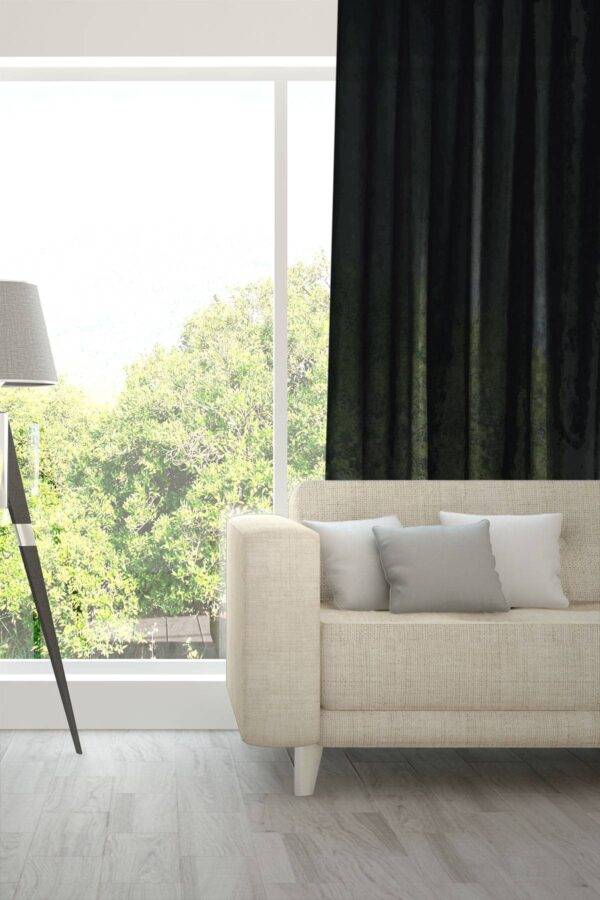 VENTO feiner Tagesvorhang Fischbacher Schwarz [306]